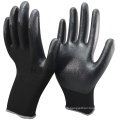 NMSAFETY 13 G Gants enduits de nitrile noir Gants de montage de voiture Gants de travail en nitrile